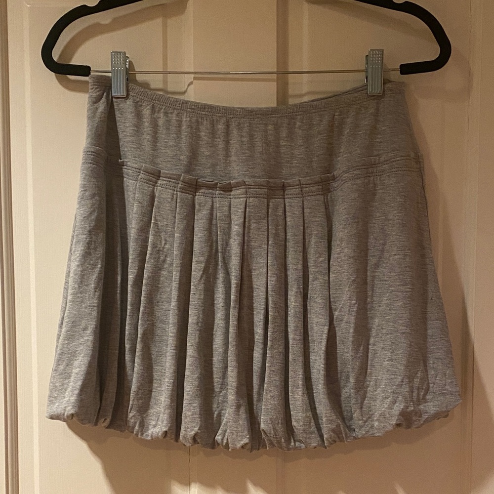 BCBG Max Azria Gray Pleated Women'sBubble Skirt